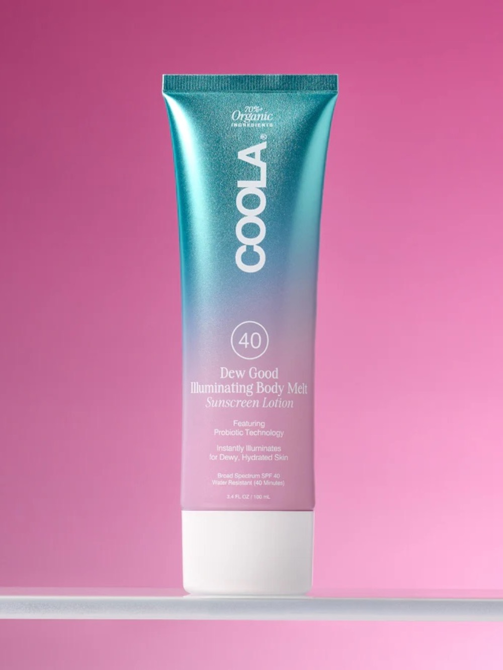 COOLA Women’s Organic Dew Good Illuminating Body Melt Sunscreen Lotion—SPF 40